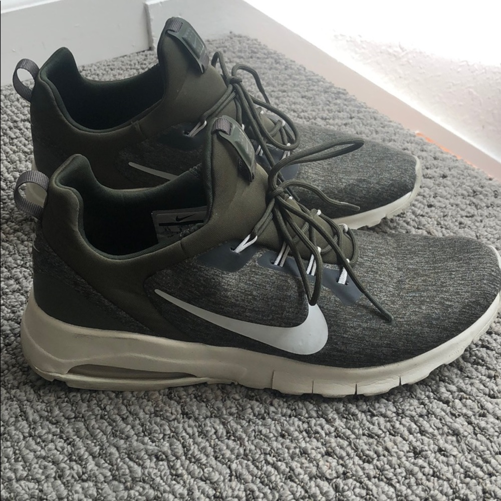 Army green Nike shoes